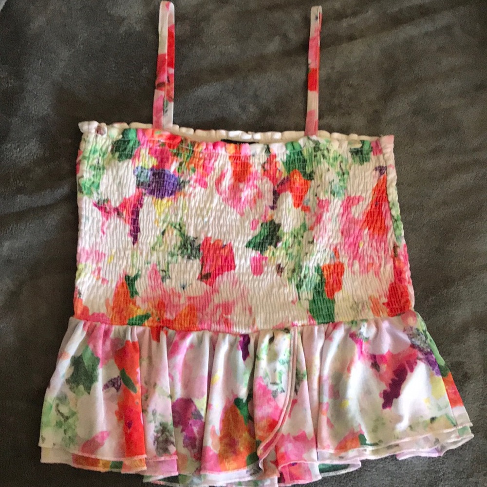 Floral Ruched Crop Top from H&M